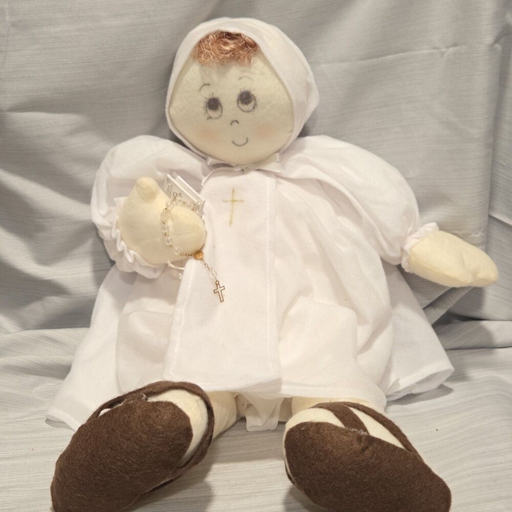 Handmade Soft Materials Christening Baptism Baby Doll Religious Keepsake Gift